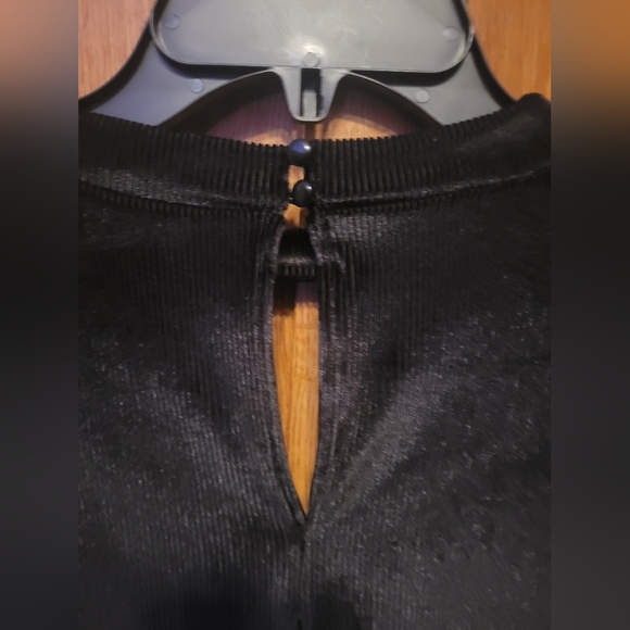 NWOT Lane Bryant ribbed velvet blouse with low cut v neck and collar 18/20 - Picture 6 of 6